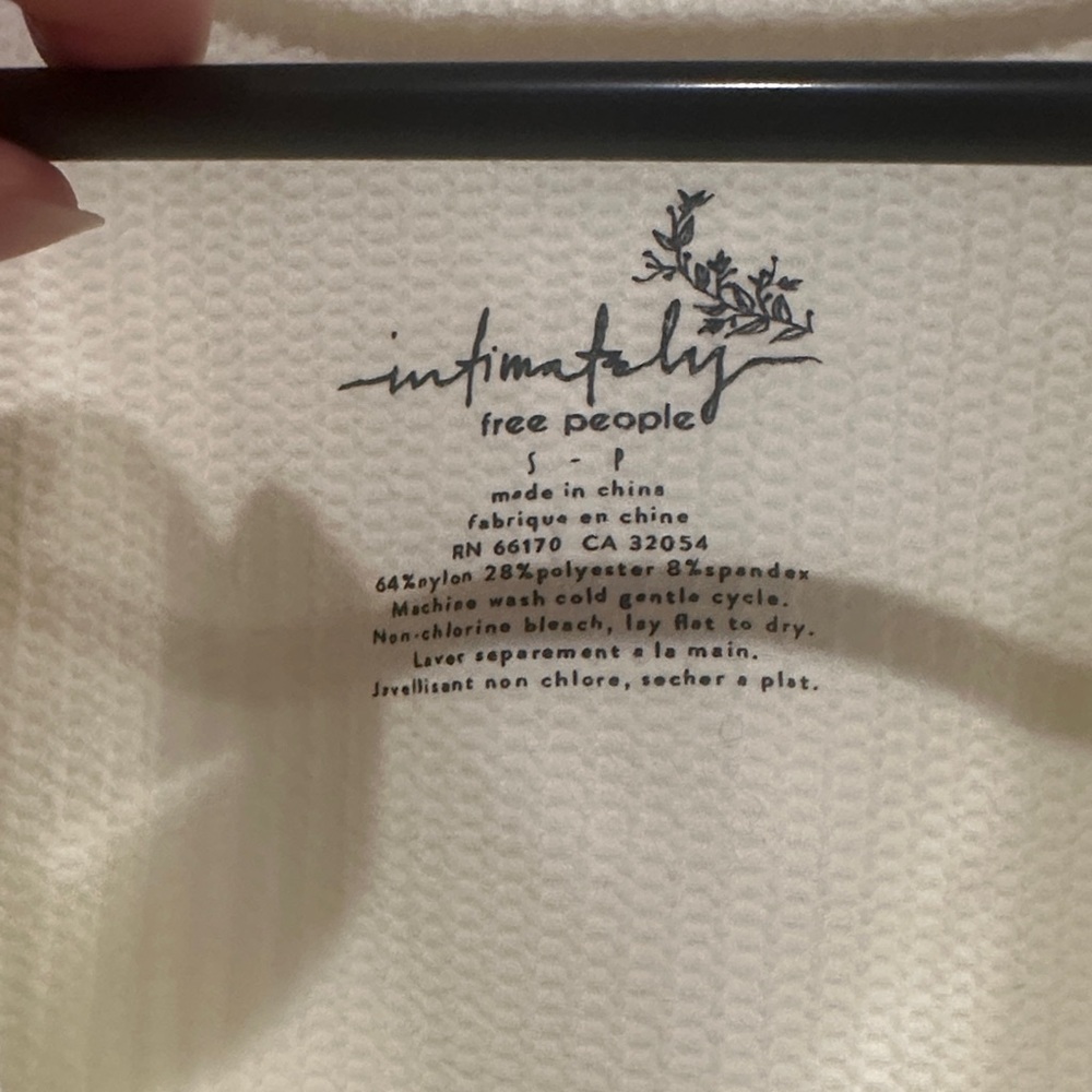 Free People Ivory Ribbed Tank Top - Picture 4 of 5